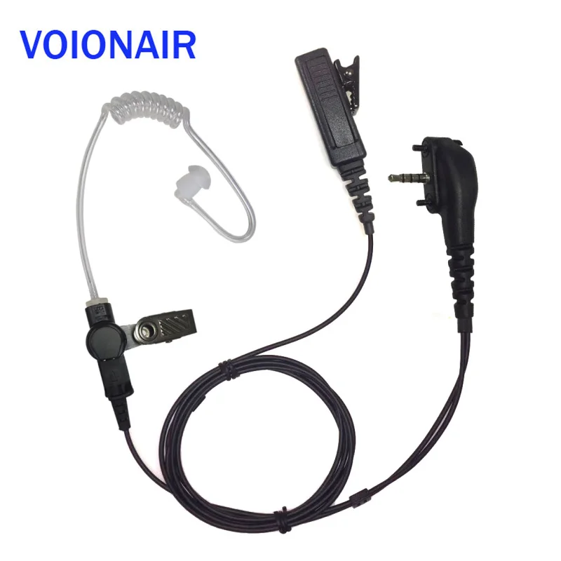 VOIONAIR Surveillance Air Tube Earpiece Headset Earphone Mic PTT for Vertex VX-130 VX-180 VX-210 VX-231 VX-300 EVX-351