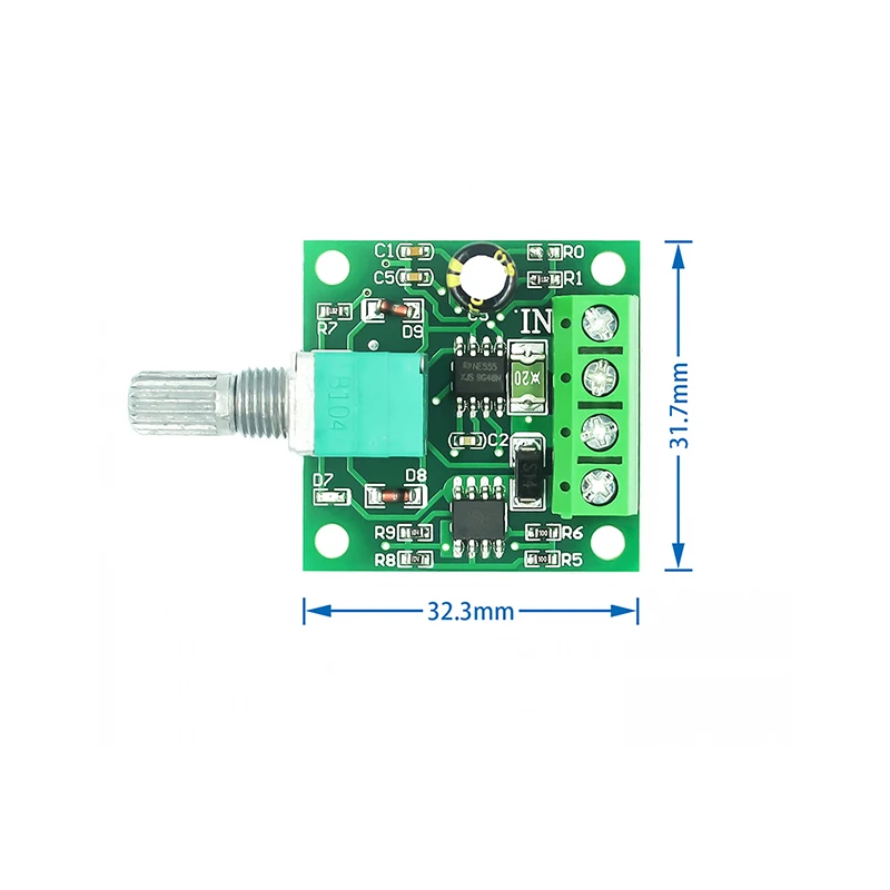 1Pcs DC 1.8V 3V 5V 6V 12V 2A PWM Motor Speed Controller Low Voltage Motor Speed Controller PWM 0~100% Adjustable Drive Module