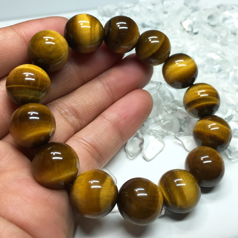 8mm Natural Stone Buddha Bracelet Brown Tiger Eyes Beads Bracelet For Men Women Healing Bracelets Jewelry