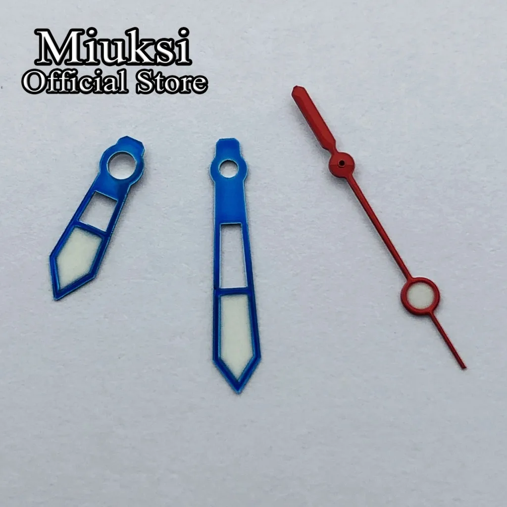 Miuksi silber blau uhr hände grün leuchtende hände fit NH35 NH36 ETA 2824 2836 Miyota 8205 8215 821A Mingzhu 2813 3804 bewegung – Detail 8