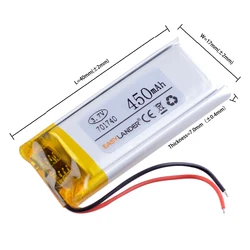 3.7V 450mAh 701740 681740 akumulator litowo-jonowy polimerowy do wideorejestrator marubox 600R Marubox m600r