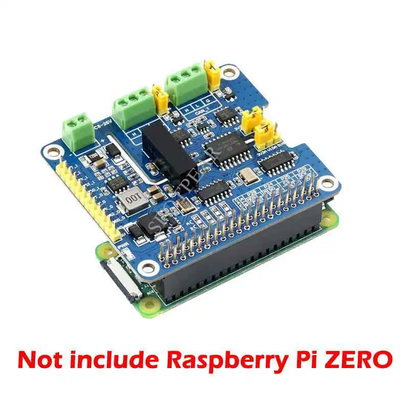 Raspberry Pi 2-Channel Isolated CAN FD Expansion HAT Multi Protections for Raspberry Pi