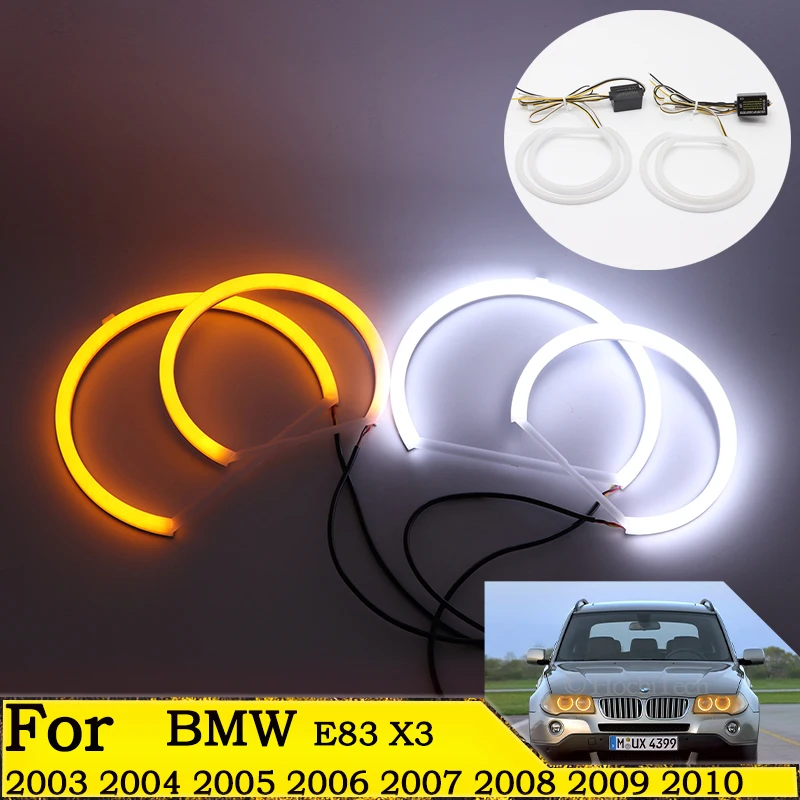 SMD Cotton Light Switchback LED Angel Eye Ring Kit For BMW E83 X3 2003 2004 2005 2006 2007 2008 2009 2010 Car Accessories