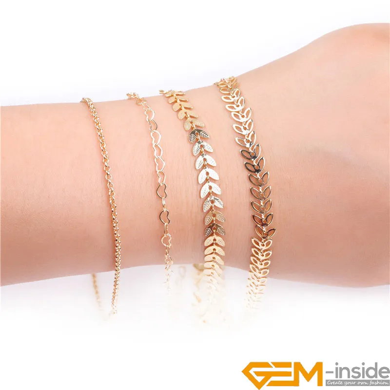 100CM Brass with 14 Gold Filled 6mm Handmade Different Blade Cable Chain For Bracelet Necklace Jewelry Making Finding