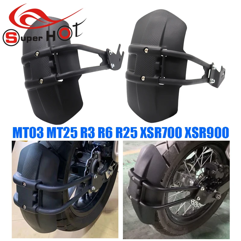 

For Yamaha MT-03 MT-25 YZF-R3 R6 R25 XSR700 XSR900 R 3/6/25 Motorcycle Accessories Rear Fender Mudguard Mudflap Guard Cover