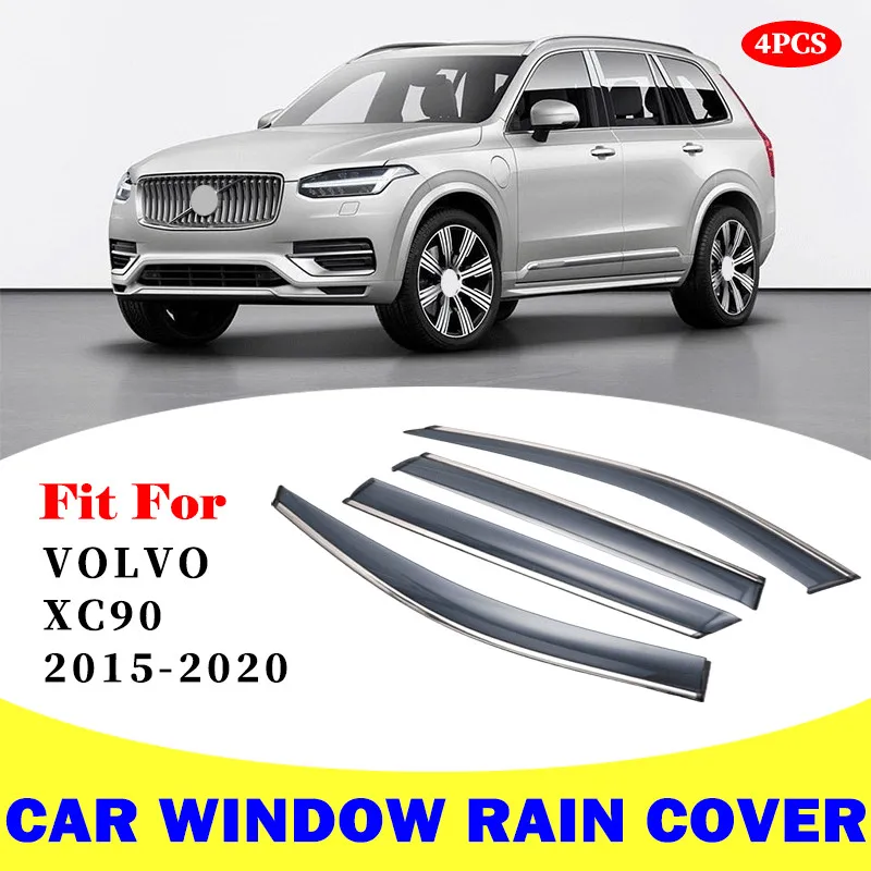 

For Volvo XC90 2015-2020 window visor car rain shield deflectors awning trim cover exterior car-styling accessories parts