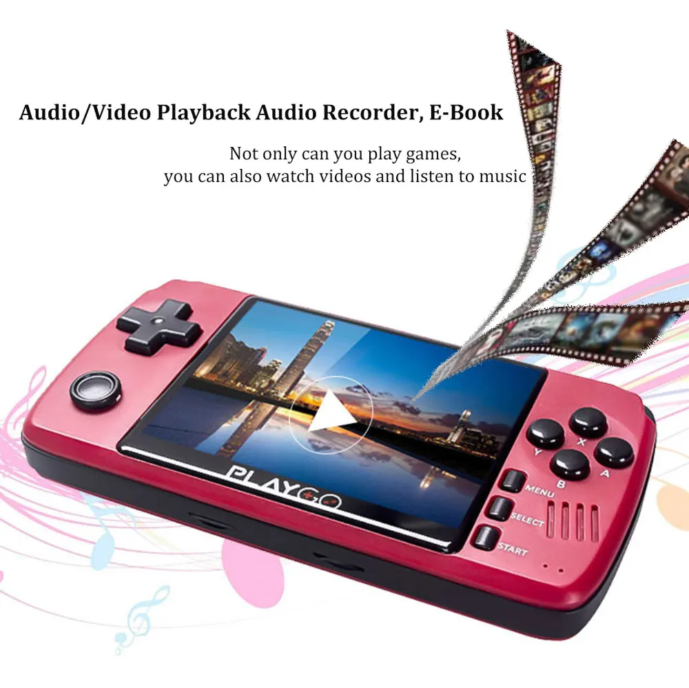 Console di emulazione PLAYGO aggiornata lettore di giochi portatile con schermo IPS da 3.5 pollici costruito in più di 1000 giochi per NES/per PS/ Arcade
