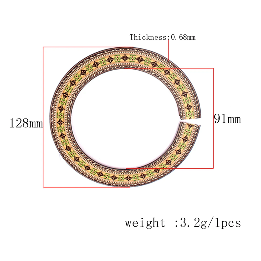 3pcs Chitarra Classica Chitarra di Legno Intarsiato Soundhole Chitarra Acustica Rosetta FAI DA TE Strumento di Liutaio Inlay Chitarra Suono