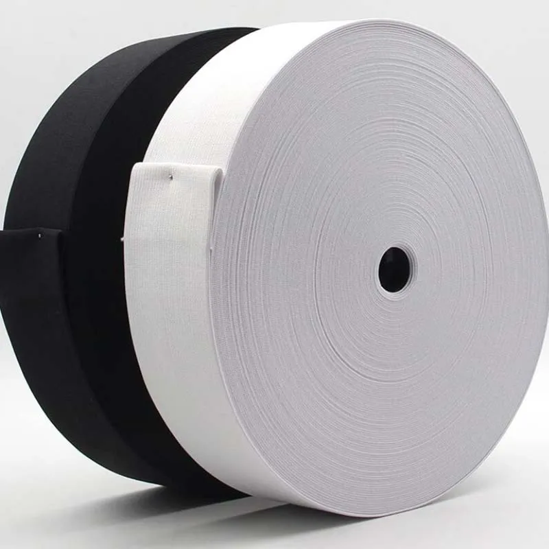 4Meter/8Meter 15mm/20mm/25mm/30mm/35mm/40mm/45mm/50mm White Black Nylon High Elastic Bands Garment Trousers Sewing Accessories