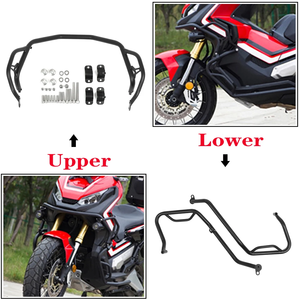 

For Honda ADV750 X-ADV XADV X ADV 750 cb 750 2017-2020 Crash Bar Highway Upper&Lower Engine Guard Bumpers Stunt Cage Protection