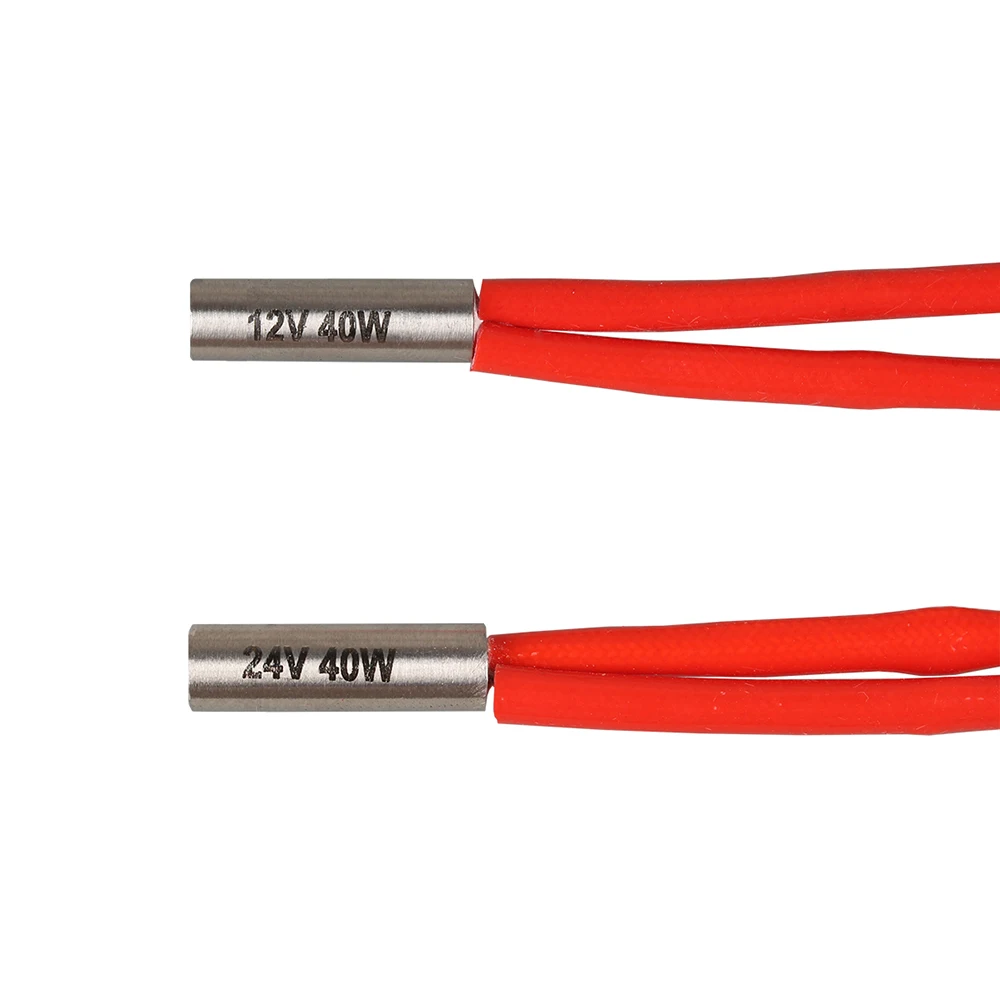 XCR3D-pieza de impresora 3D, 12/ 24V, 40/70W, tubería de calefacción, elementos de calentador eléctrico de un solo extremo, tubo de calefacción de