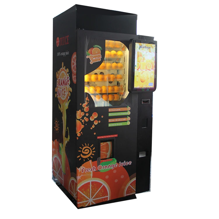 Fresh Orange Juice Vending Machines Automatic Smart Touch Screen Fruit Juice Extractor Customized Payment Kiosk for Sale