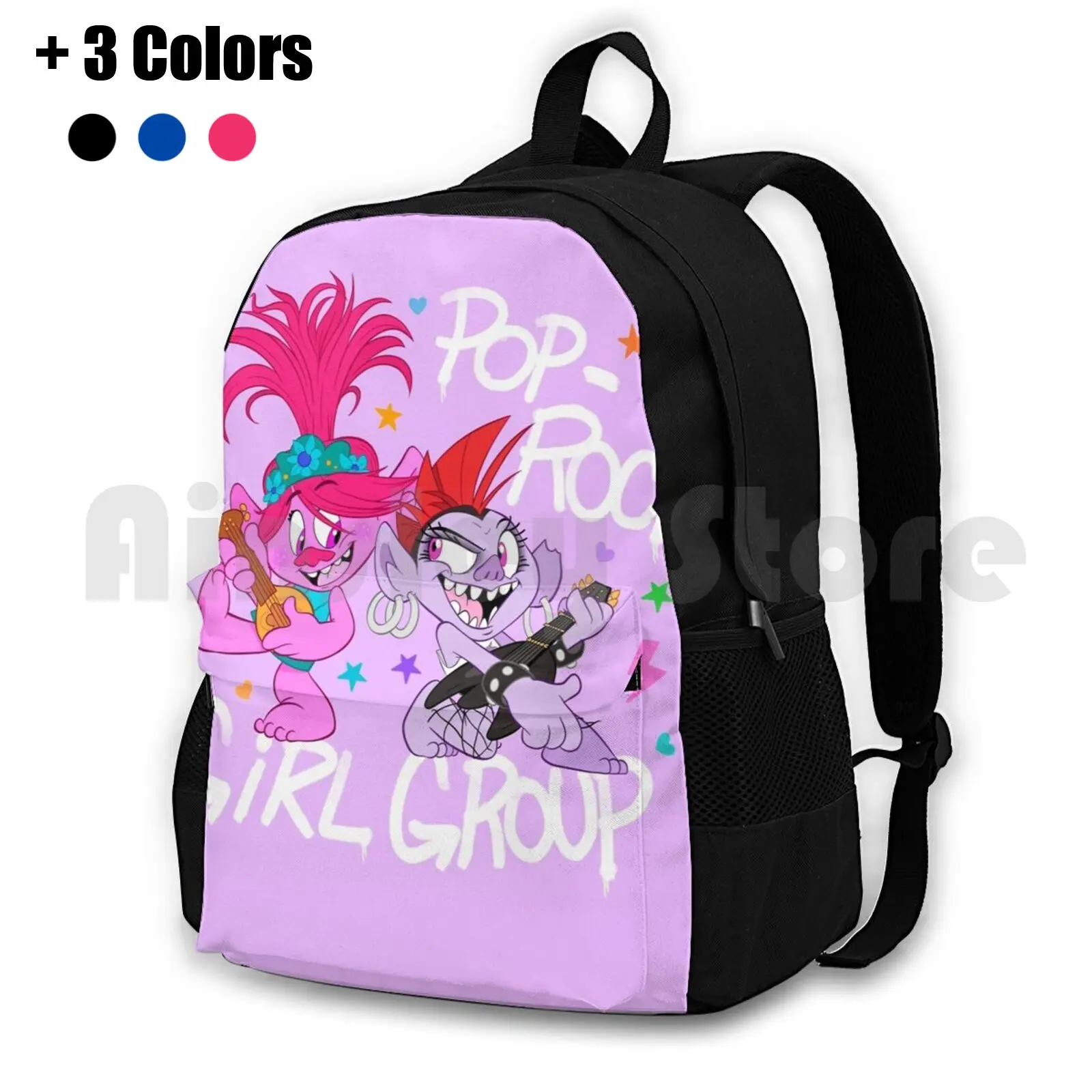 Pop-Rock Girl Group Outdoor Hiking Backpack Riding Climbing Sports Bag Poppy Trolls Poppy Barb Trolls Queen Barb Trolls