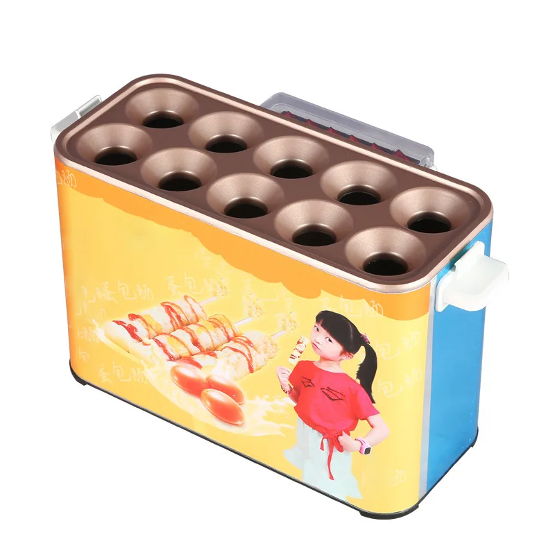 Commercial Egg Sausage Machine Ten-hole Egg Roll Maker Breakfast Snack Machine Electric Egg Sausage Making Machine