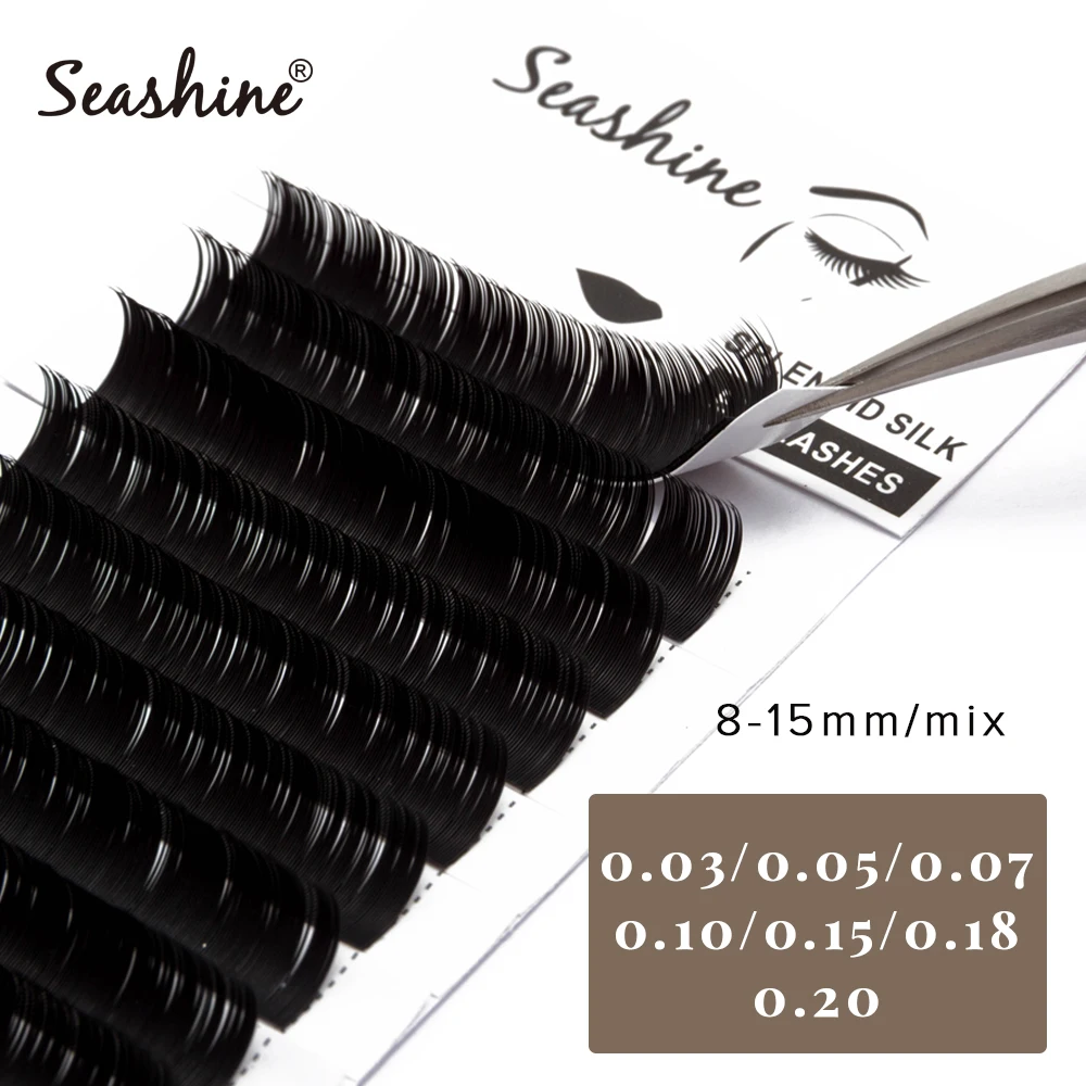 

Seashine Lashes Thickness 0.03 to 0.20 Faux mink eyelashes Individual Eyelash lashes soft Eyelash Extension False eyelashes