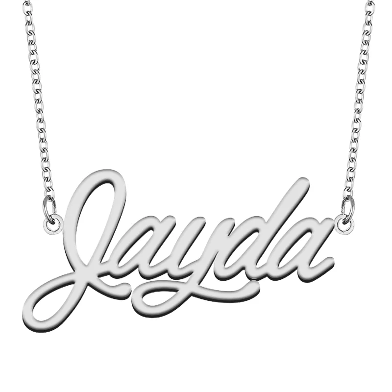 Jayda Custom Name Necklace Customized Pendant Choker Personalized Jewelry Gift for Women Girls Friend Christmas Present