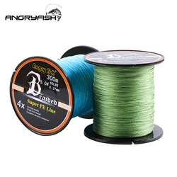 ANGRYFISH 300M/500M 4 Strands Braided Fishing Line 8 Colors Super PE Line Strong Strength