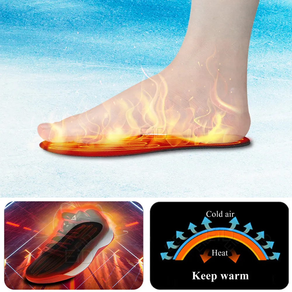 Insoles อุ่นถุงเท้าฟุต Usb ชาร์จแบตเตอรี่ Sole สำหรับรองเท้าผู้หญิงผู้ชายอบอุ่น Insoles สำหรับฟุต care