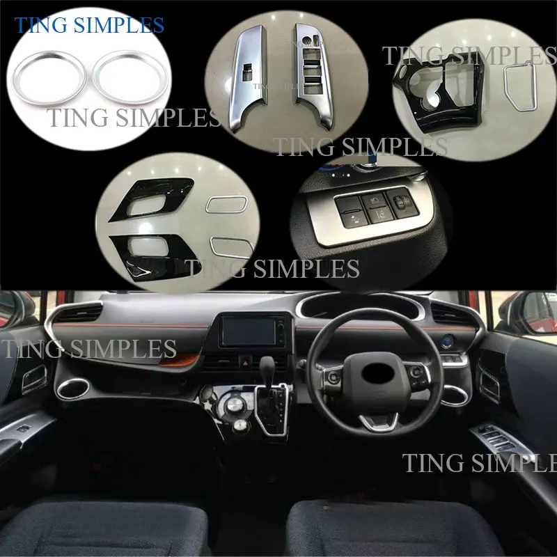 

Подлокотник для передней и передней двери Toyota Sienta, хромированные аксессуары из АБС-пластика 2016, 2017