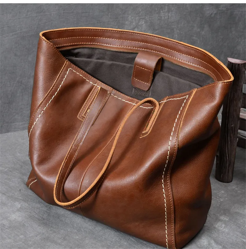 PNDME fashion vintage high quality genuine leather men\'s tote bag cowhide large capacity handbag luxury big laptop shoulder bag