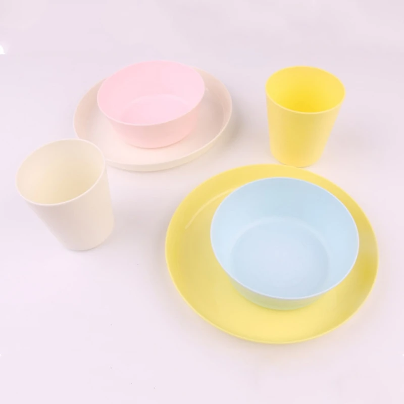 12 Piece Reusable BPA Plastic Dinnerware Set Suitable for Toddlers, Kids, Children, Picnic and Party