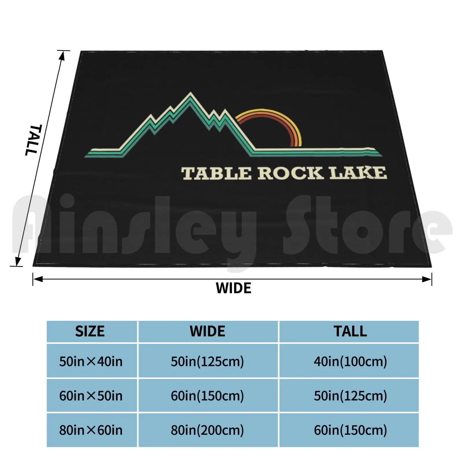 Table Rock Lake Of The Missouri Retro Vacation Vintage Blanket Fashion Custom Orazk Bank Of The Lake Of The