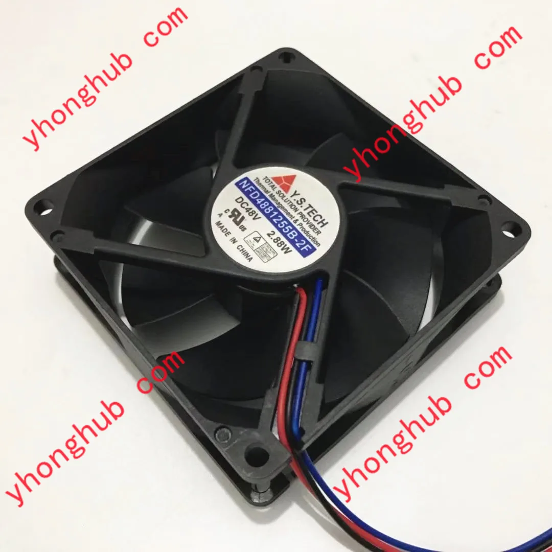 

Y.S TECH NFD4881255B-2F DC 48V 2.88W 3-Wire 80x80x25mm Server Cooling Fan