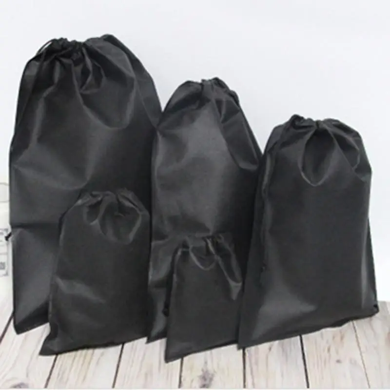 Travel Shoe Bag Portable Dustproof Drawstring Shoes Pouch Organizers Non-Woven Shoes Storage Bags For Sports Shoes Boots