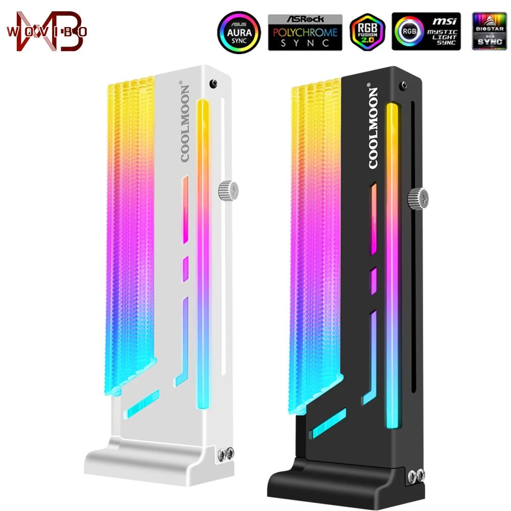 

GPU Graphics Video Support Backet Stand Aluminum Alloy For Computer Case Video Card Holder RGB ARGB Aura Sync 5V 3PIN