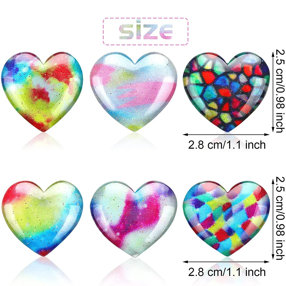 6Pcs Diamond Painting Magnet Cover Holder, Heart Shape Double Sided Magnets Cover Minders Locator Diamond Art Accessories Tools