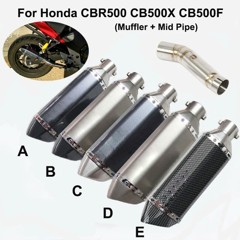 

For Honda CBR500 CBR500R CB500X CB500F 2013-19 Motorcycle Exhaust Tailpipe Front Pipe Muffler Middle Link Connect Pipe DB Killer