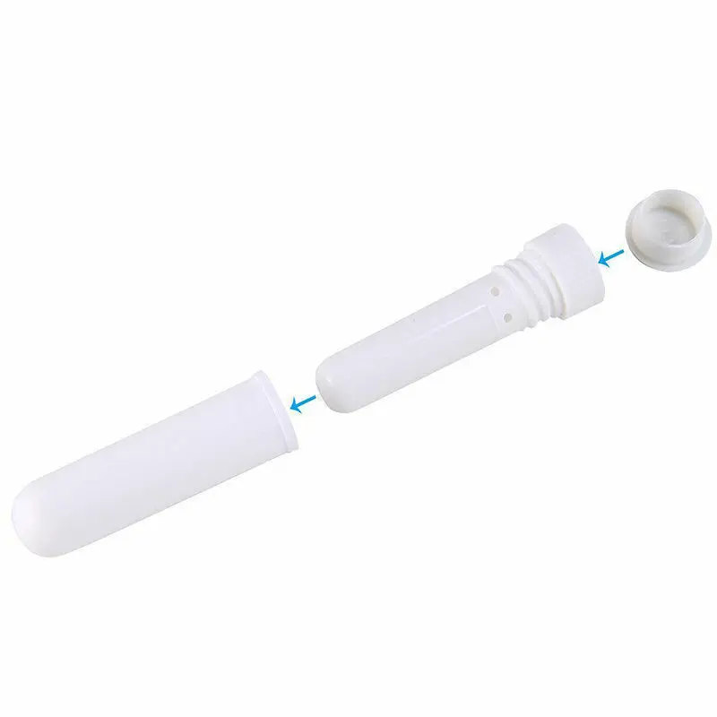 5/10/25 piece white plastic blank aromatherapy inhalation tube stick nasal container with wick essential oil nasal container