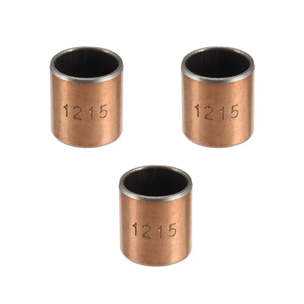 uxcell 3pcs Sleeve (Plain) Bearings 12mm Bore x 14mm OD x 15mm Length Plain Bearings Wrapped Oilless Bushings Great Replacement