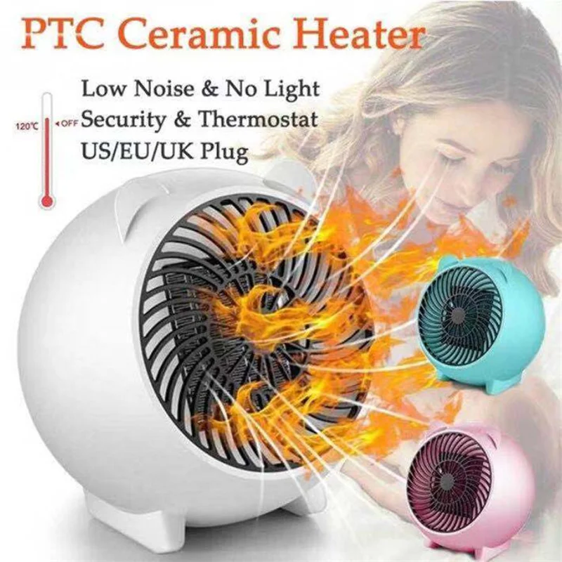 

Portable Electric Fan Heater For Home Desktop Hot Instant Warm Air Fans Sun Heating Machine Low Noise for Winter Gifts QN08