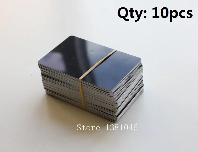 

10Pcs Size 85*54mm Double Side Glossy Black PVC ID Acetate Business Cards 0.7mm Thickness