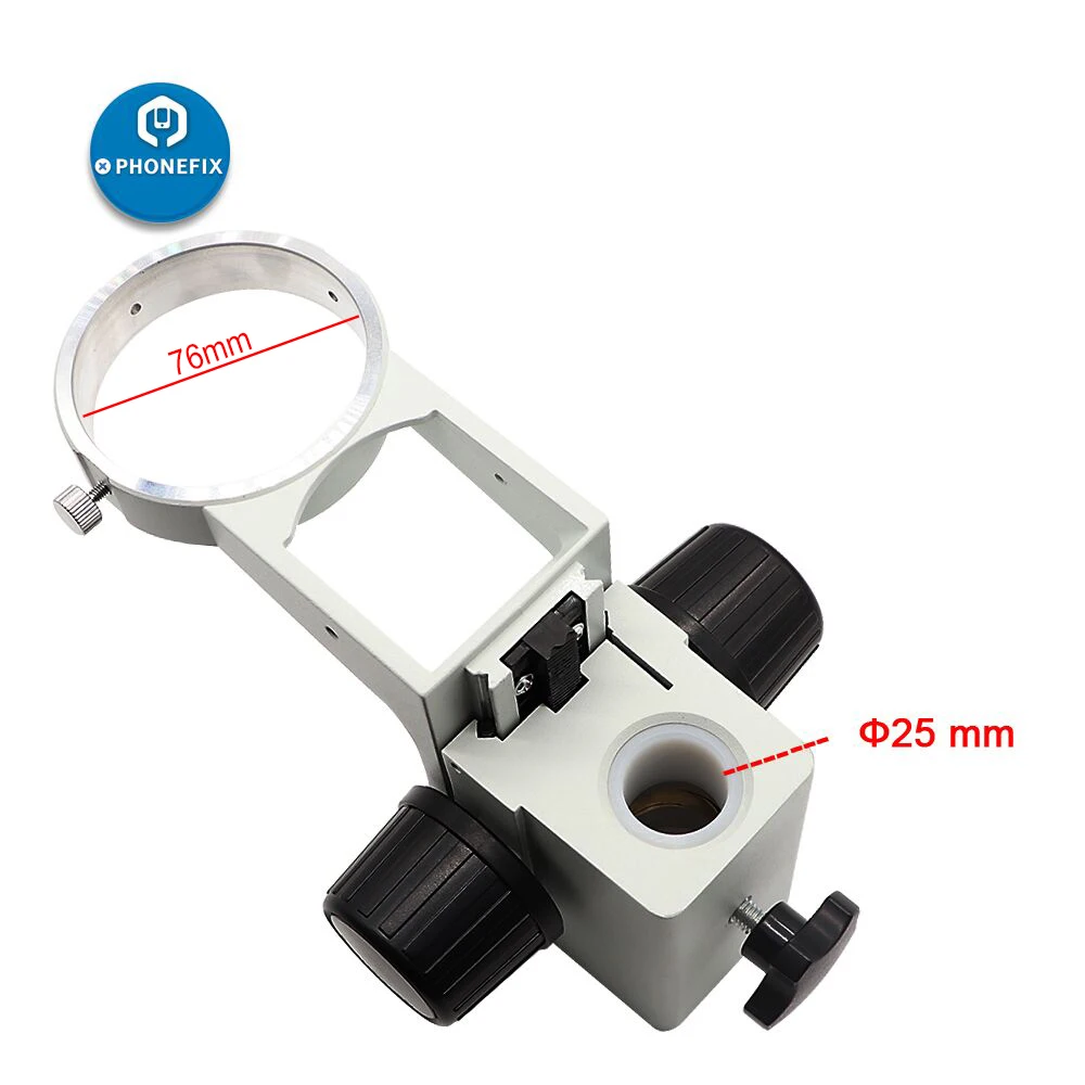 76mm Diameter Adjustable Zoom Stereo Microscopes Arm Holder Focusing Bracket For Trinocular Binocular Microscopio