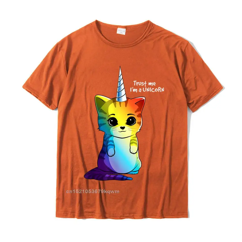 Caticorn T Shirt Unicorn Cat Women Rainbow Fashionable Top T-Shirts Tops Tees For Men Hip Hop Cotton Funny T Shirt