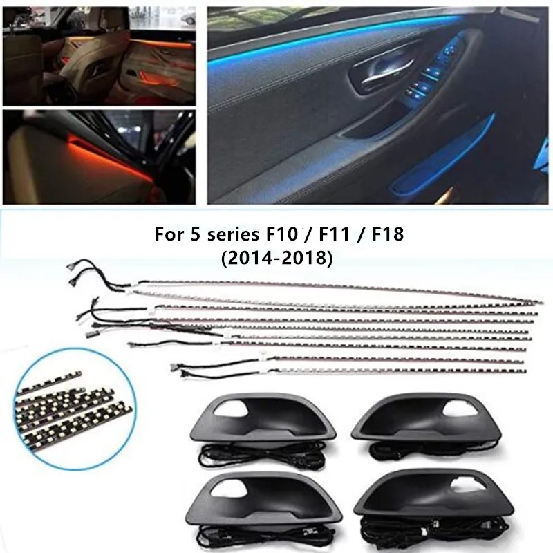 

Car Interior Decorative Led Ambient Door Light Stripes Atmosphere Light With 2 Colors For BMW 5 Series F10/F18 2014-2018