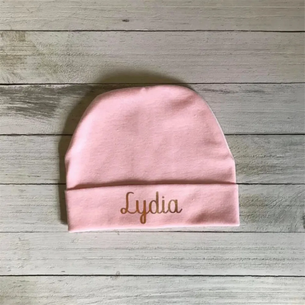 Personalized Baby Hat Newborn Baby Hat Custom Name Baptism Gift, Baby Boy, Baby Girl Gifts Infant Baby Cap Baby Accessories