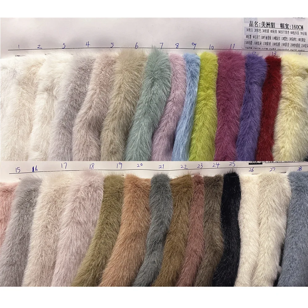 160cm Width Faux American Mink Fur Fabric For Patchwork Sewing Material Garment Diy Home Decoration