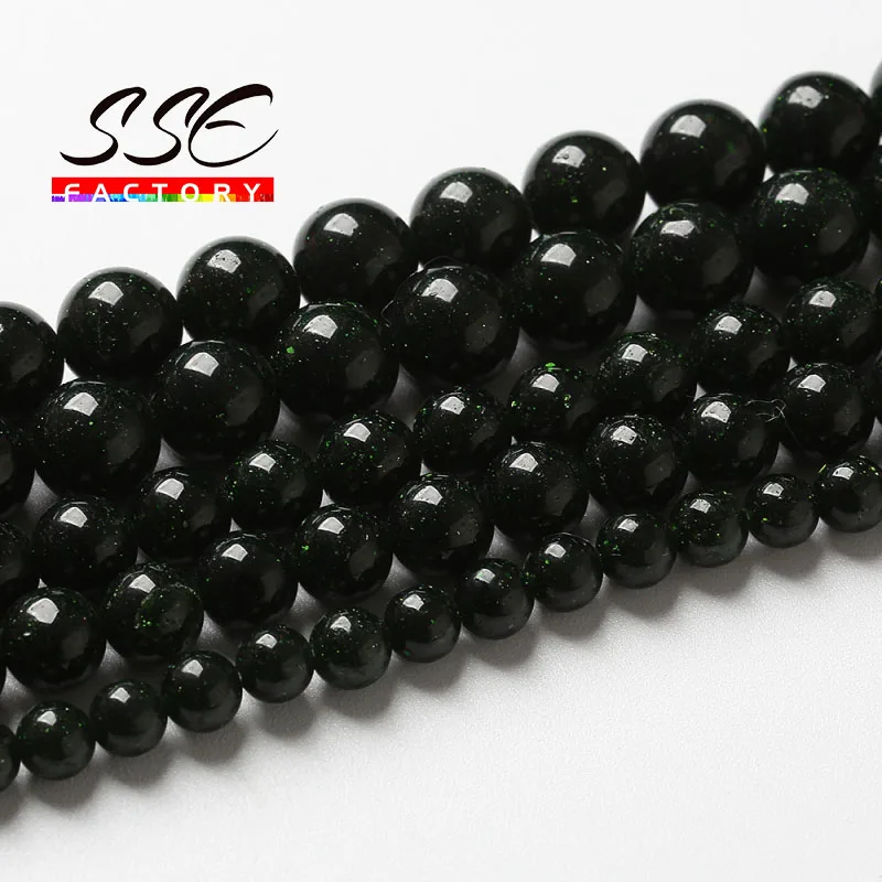 

Зеленые Бусины Из Песчаника, круглые бусины из натурального камня, бусины-разделители россыпью, аксессуары для браслетов, нить 4/6/8/10/12 мм, 15 дюймов