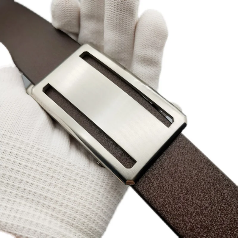 Simple Airport-Friendly and Hypoallergenic Solid Automatic Buckle Head Titanium Belt Buckles for Men