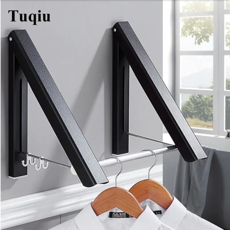 

Vidric Black Free Retractable clothes rack indoor outdoor Aluminium Clothes hanger Clothes Dryer holder