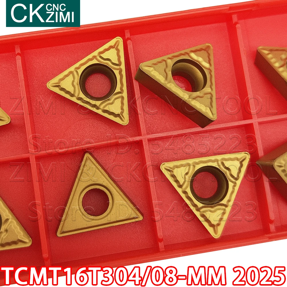 TCMT16T304-MM 2025 TCMT16T308-MM 2025 hartmetall einsätze dreieck drehen tool klinge CNC Metall drehmaschine werkzeuge TCMT für edelstahl