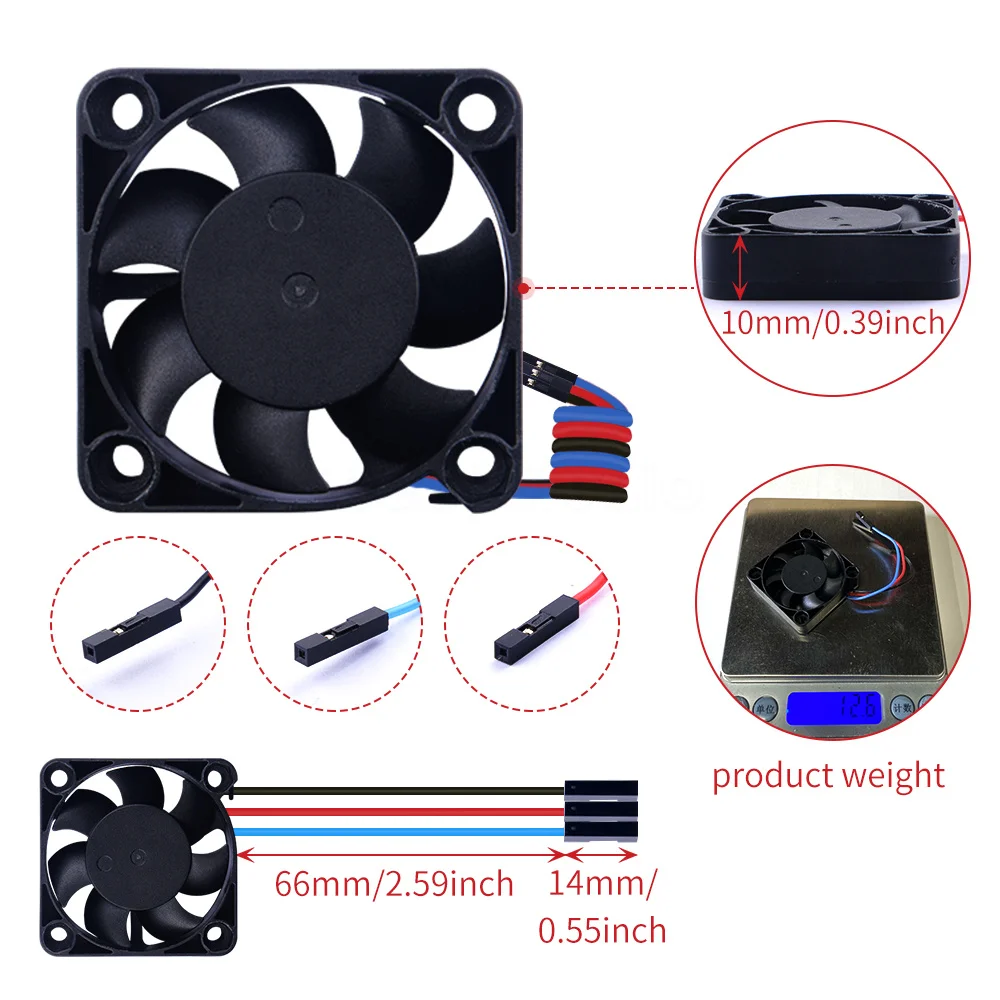 

Adjustable Fan 5V Extreme Quite 3 Pin PWM Heat Sink Automatic Shutdown Mini Cooling Fan For All Mode Raspberry Pi