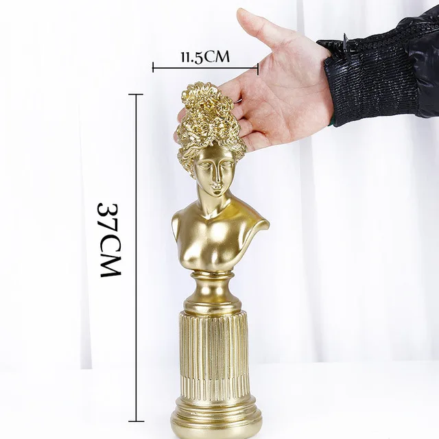 Nordic Luxe Goud Hars Sculptuur Technologie Decoratie Woonkamer Eetkamer Grid Veranda Wijn Tv Kast Decoratie Gift