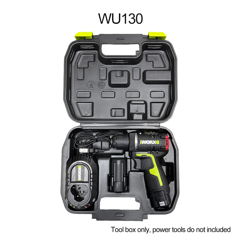 WORX Plastiec Box Tool Box Suit for 12V Series WU132 WU131 WU130 WE210 WE211 WE212 Injection Plastic Box High Strength Portable