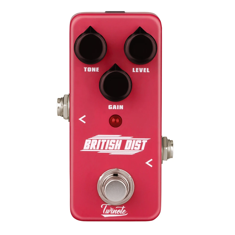 Twinote British Dist Mini High Gain Distortion Sound Effects Pedal for Electric Guitar Pedals Processsor Pro Guitar Accessories