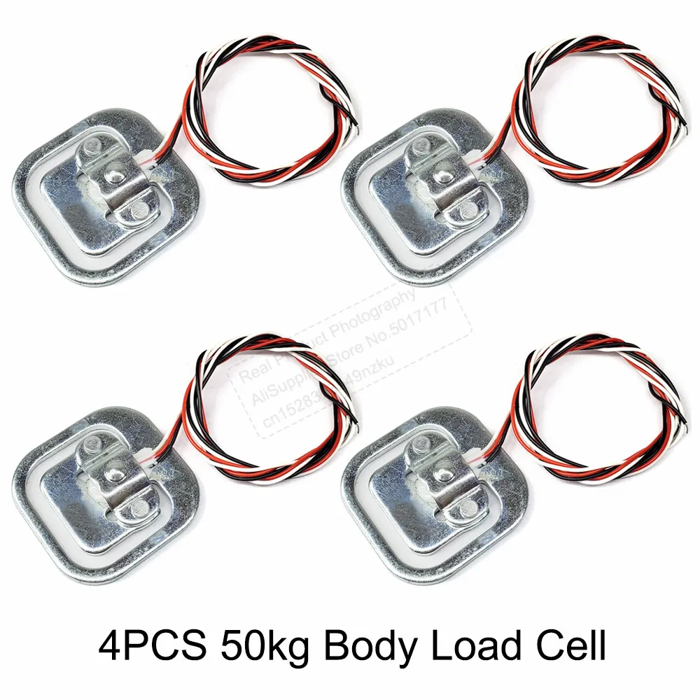 4PCS 50kg Menschliche Skala Wägezelle Gewicht Sensor + HX711 AD Modul Körper Wägezelle Wiegen druck Sensor Messung Werkzeuge