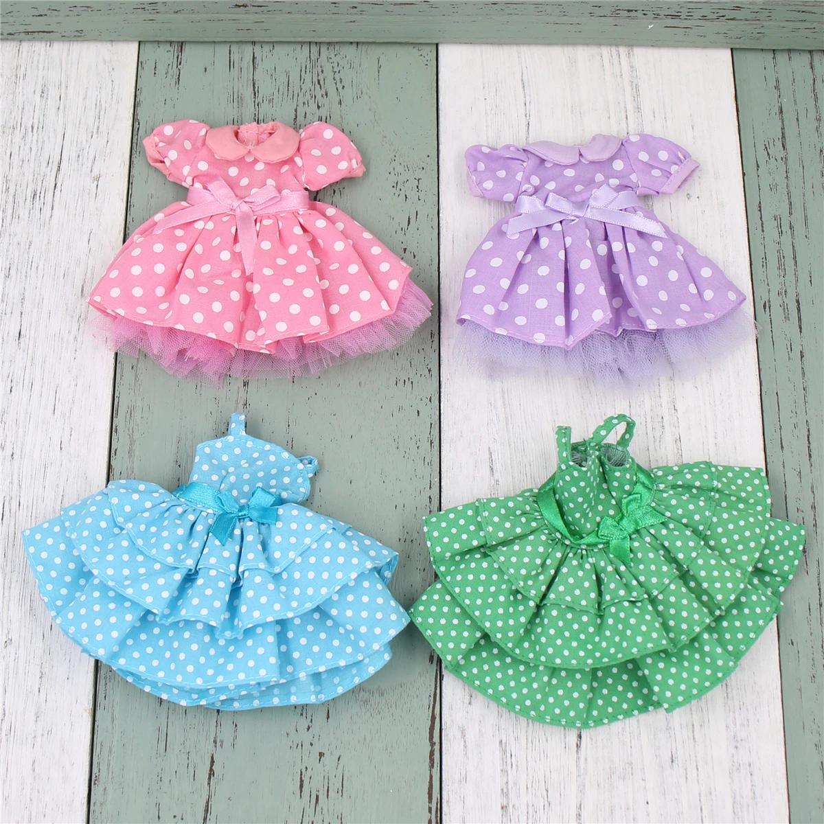 ICY DBS Blyth doll dress Polka Dot dressing skirt toy clothes outfit